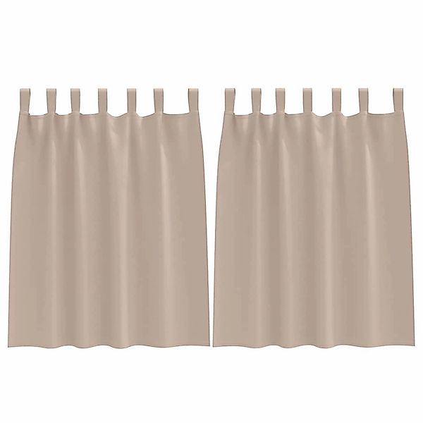 vidaXL Verdunkelungs-Vorhänge mit Ringen Taupe Polyester 4107548 günstig online kaufen