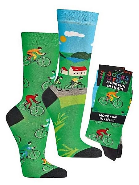 Socks 4 Fun Freizeitsocken Socks 4 Fun Motivsocken Radsport 2-er Bündel (2- günstig online kaufen