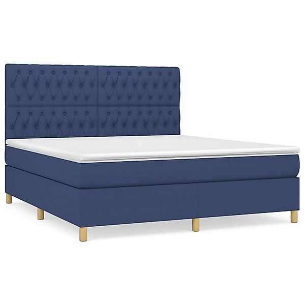 vidaXL Boxspringbett mit Matratze Blau 180x200 cm Stoff1358619 günstig online kaufen