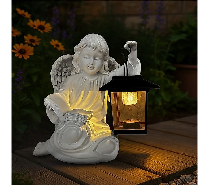 abc HOME Dekofigur Engel mit Laterne, LED, Solarpanel, Für jeden Anlass gee günstig online kaufen