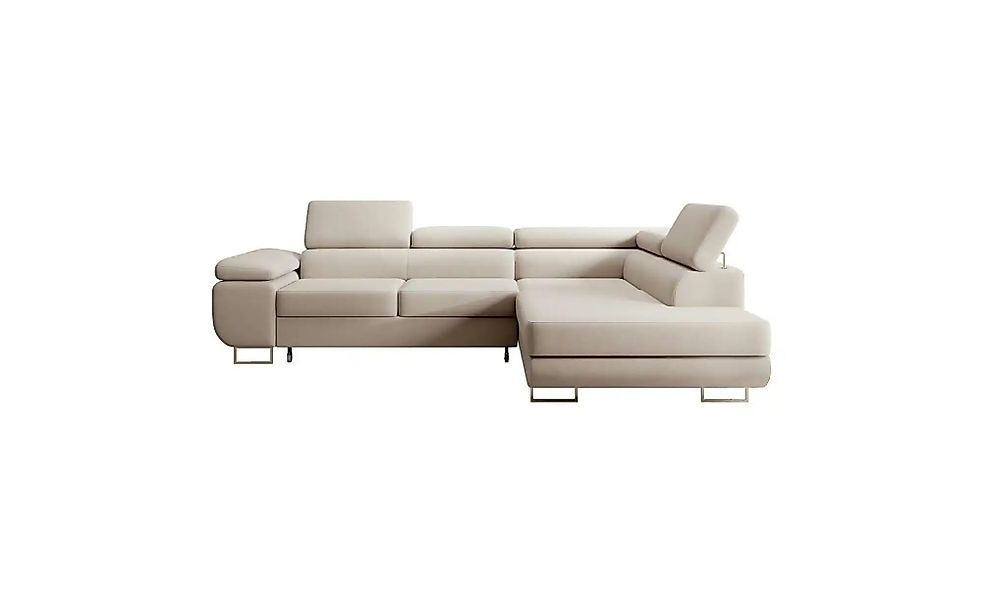 Ecksofa mit Schlaffunktion Stevil ¦ grau ¦ Maße (cm): B: 275 H: 90 Polsterm günstig online kaufen