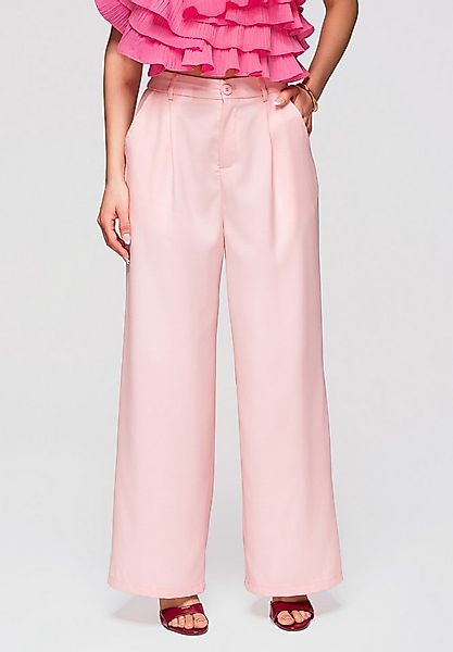 OMBRE Palazzohose Damen Wide Leg Hose mit elastischer Taille Rose S (kein S günstig online kaufen