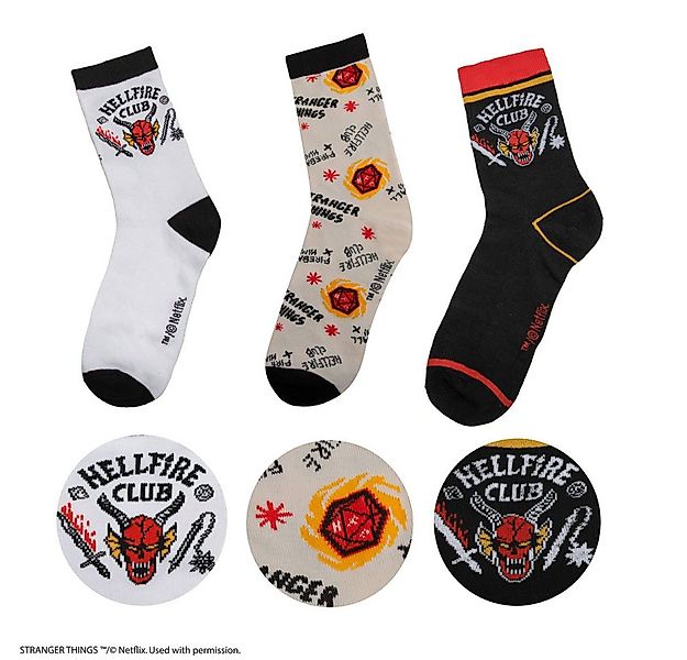 Cinereplicas Socken Stranger Things: Hellfire Club Set of 3 Socken günstig online kaufen