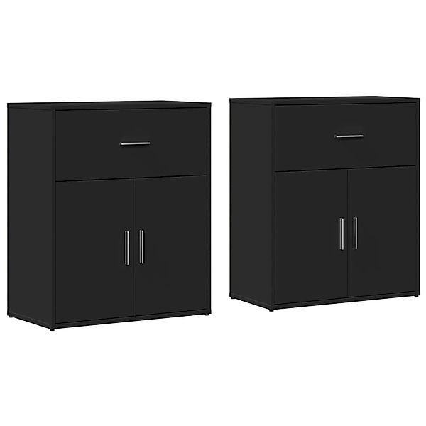 vidaXL Sideboards 2 Stk Schwarz 60x31x70 cm Holzwerkstoff 3276547 günstig online kaufen