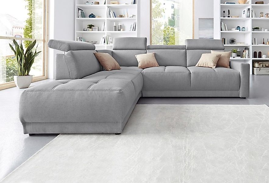 DOMO collection Ecksofa »Ava, moderne Sitzheftung mit toller Doppelnaht, ko günstig online kaufen