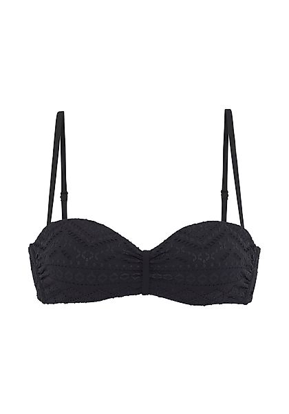LASCANA Bügel-Bandeau-Bikini-Top Omara, mit Lochstickerei günstig online kaufen