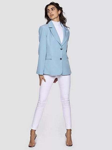 Freshlions Jackenblazer Oversize Blazer in hellblau - M/L Falten günstig online kaufen