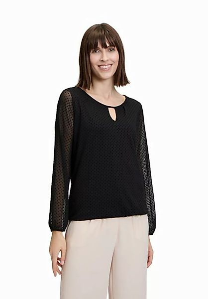 Betty&Co Kurzarmshirt Betty & Co Blusenshirt mit Raffung (1-tlg) Muster günstig online kaufen