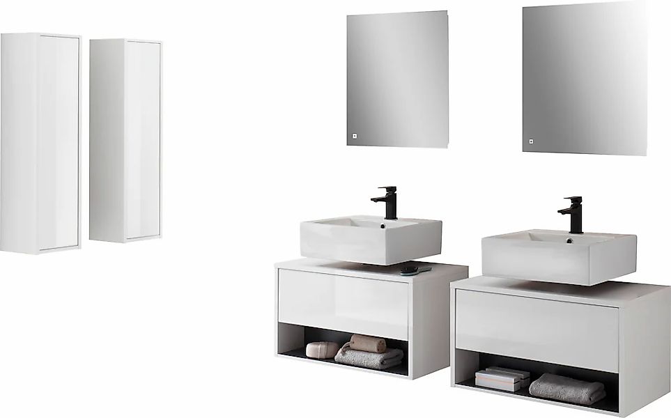 Home affaire Badmöbel-Set "Studio Line, Bad im modernen Design, 6-teiliges günstig online kaufen