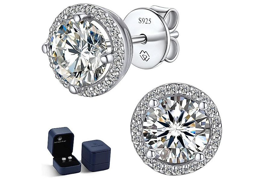 LuxusKollektion Schmuckset Ohrringe Ohrstecker Moissanite 1 Karat(0,5ct*2)- günstig online kaufen