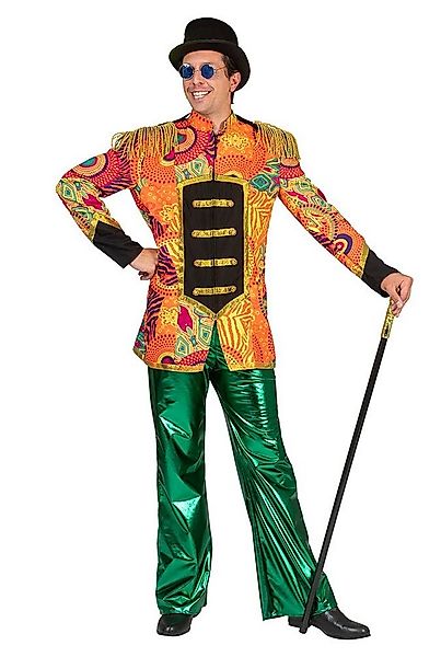 Karneval-Klamotten Kostüm Parade Frack bunt mit Schulterklappen Herren Part günstig online kaufen