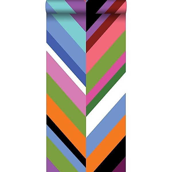 Origin Luxury Wallcoverings XXL Vliestapete Zickzack Motiv Mehrfarbig 50 X günstig online kaufen