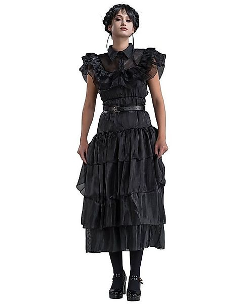 CHAKS Hexen-Kostüm Kostüm 'Wednesday' für Damen, Ballkleid Rabenball günstig online kaufen