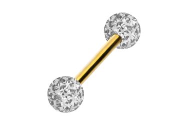PIERCINGLINE Brustwarzenpiercing Chirurgenstahl Barbell EPOXY-KUGELN (Barbe günstig online kaufen