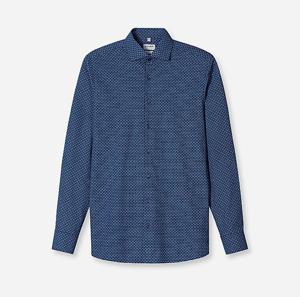 OLYMP Langarmhemd 24/Seven - Level Five gemustert, body fit, Kentkragen, Bu günstig online kaufen