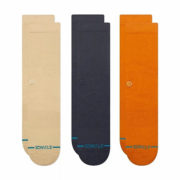 Stance 3-er Set Socken "Casual" Orange, Beige und Dunkelblau günstig online kaufen