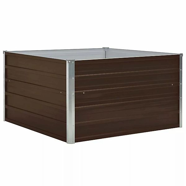 vidaXL Hochbeet 100 x 100 x 45 cm Stahl Braun 661637 günstig online kaufen