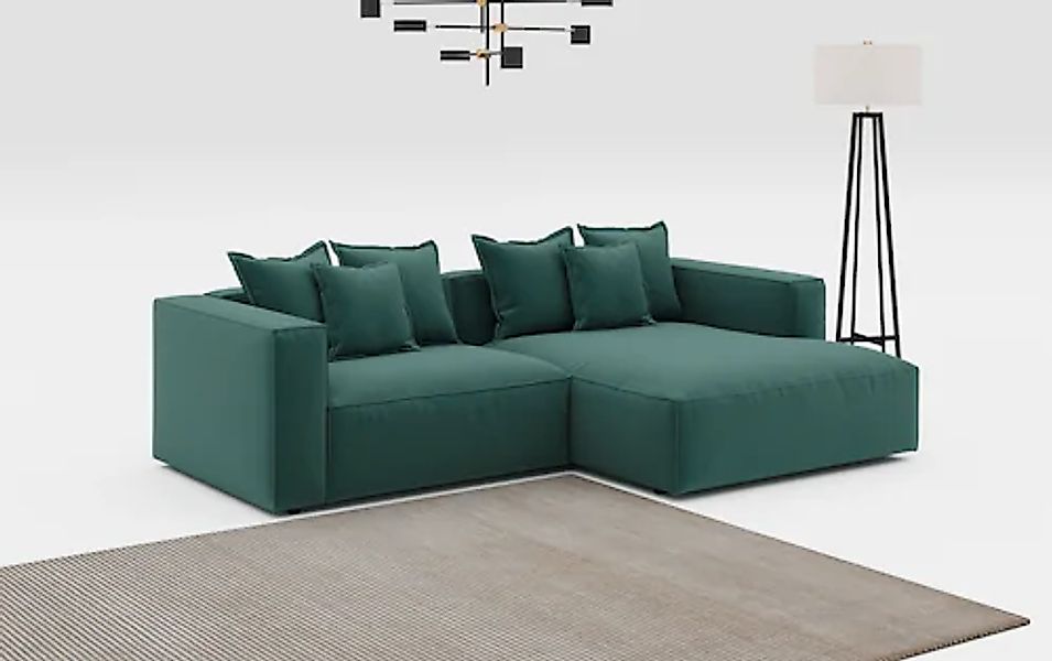 INOSIGN Ecksofa »Cowboy L-Form«, mit 6 Kissen, kubisches Sofa günstig online kaufen