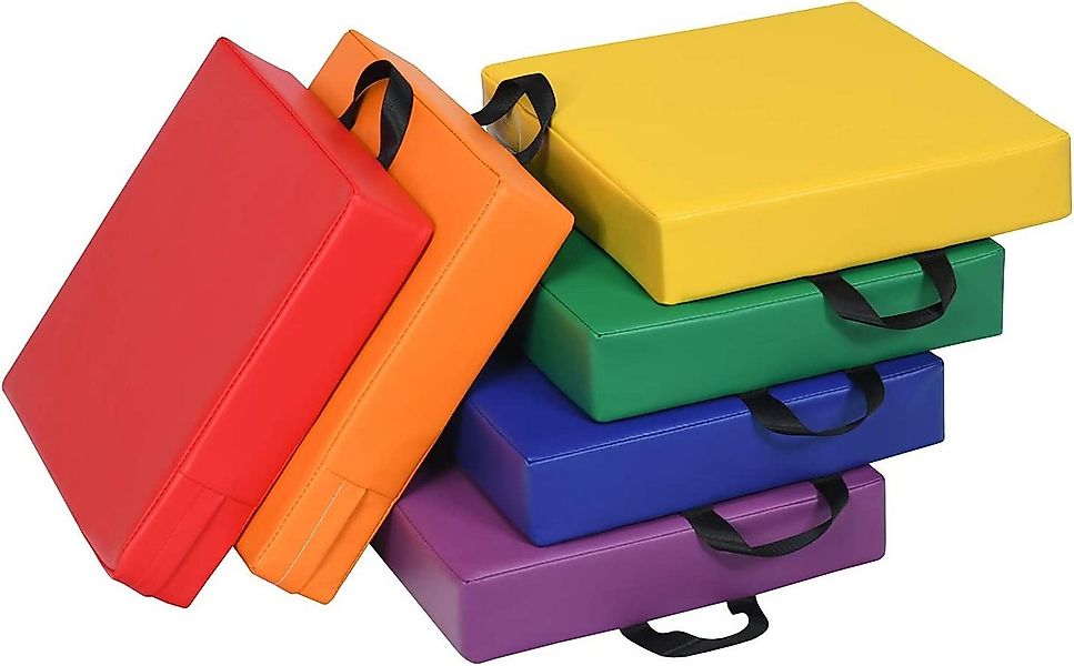 KOMFOTTEU Stuhlkissen Bodenkisse, bunt in 6 Farben, für Kinder günstig online kaufen