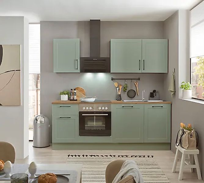 BASIC by Balculina Küchenzeile »Marsi« Breite 220 cm, wahlweise mit E-Gerät günstig online kaufen