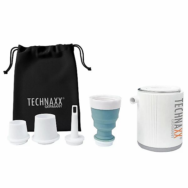 Technaxx Mini-Akku-Luftpumpe TX-261 mit LED-Licht-Funktion Weiß günstig online kaufen