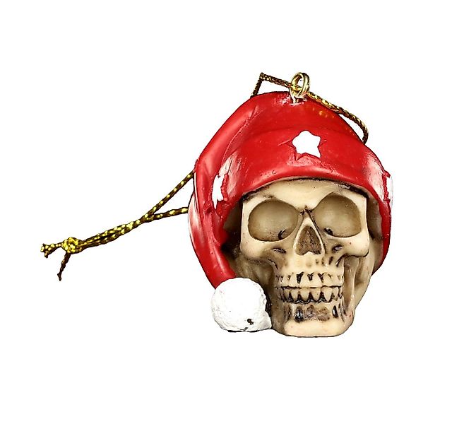 Figuren Shop GmbH Christbaumschmuck Christbaum-Schmuck - Totenkopf mit Weih günstig online kaufen