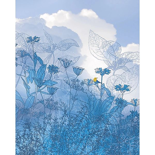 Sanders & Sanders Fototapete Blauer Himmel Blau 200 x 250 cm 611954 günstig online kaufen
