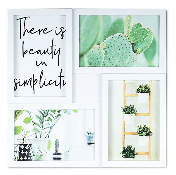 Levandeo® Bilderrahmen Collage, Bilderrahmen 4 Fotos 10x15cm Foto Aufstelle günstig online kaufen