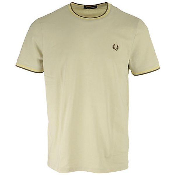 Fred Perry M1588 Twin Tipped T Shirt Beige - Größe M günstig online kaufen