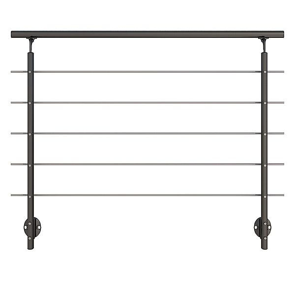 Dolle Geländer-Komplettset 150 cm Wandmontage Anthrazit günstig online kaufen