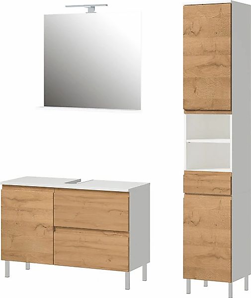 GERMANIA Badmöbel-Set »Torrance«, (3 St.), Waschbecken-Unterschrank, Spiege günstig online kaufen