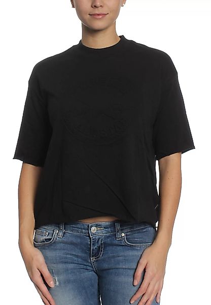 Converse Raglan Shirt Women EMBOSSED CP MOCK 10001229 Schwarz 001 günstig online kaufen