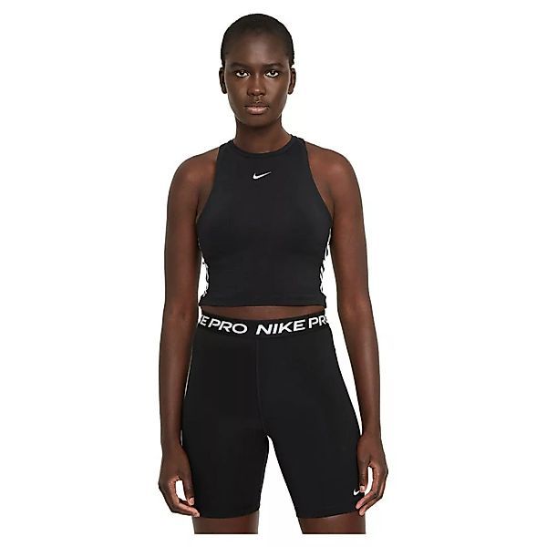 Nike Pro Dri Fit Cropped Graphic Ärmelloses T-shirt XS Black / White günstig online kaufen