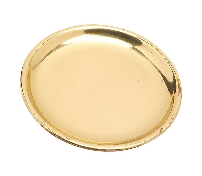 NKlaus Kerzenhalter Moderner Untersetzer Ø10cm Glanz Poliert Messing G günstig online kaufen