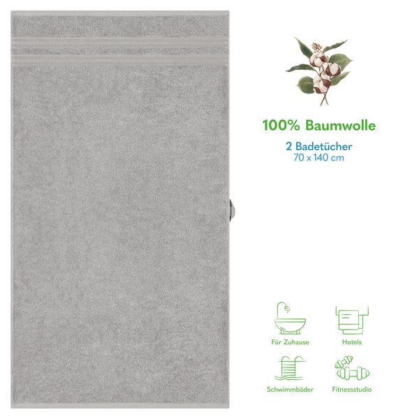 HAMMETEX Duschtuch 2er Set Badetücher 70x140 günstig online kaufen