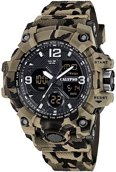 Calypso Quarzuhr Herrenuhr K5855-1 Beige Kunststoffband günstig online kaufen