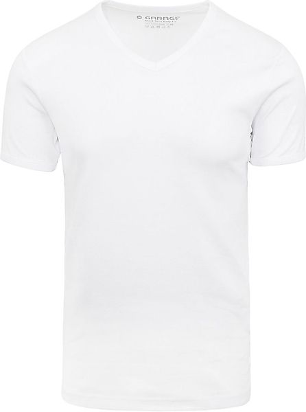 Garage Basic T-Shirt Weiss V-Hals - Größe 3XL günstig online kaufen