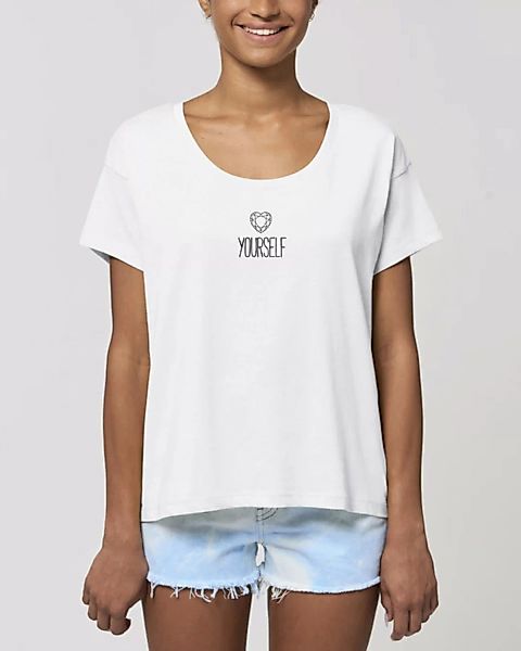 Bio Damen Oversize Rundhals T-shirt - Spread "Selflove" günstig online kaufen