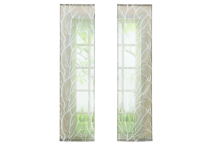 Joyswahl Schiebegardine Tatjane (2 St), Klettband, halbtransparent, Flächen günstig online kaufen