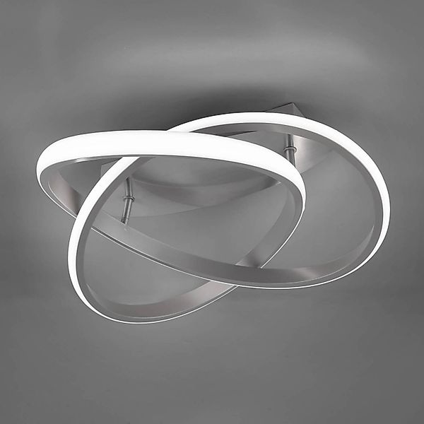 LED-Deckenleuchte Course, nickel matt, 4.000K, Ø 45 cm günstig online kaufen