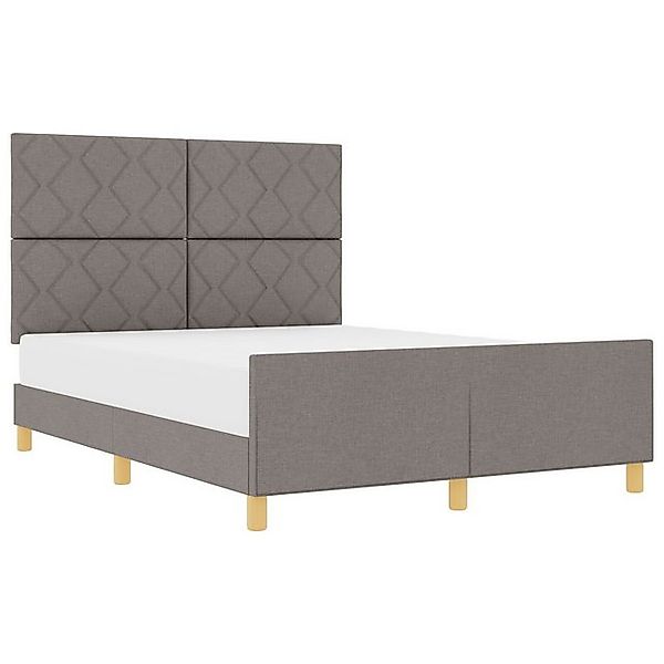 vidaXL Bett Bettgestell in Taupe, 160x200 cm, Stoff (1-tlg) günstig online kaufen