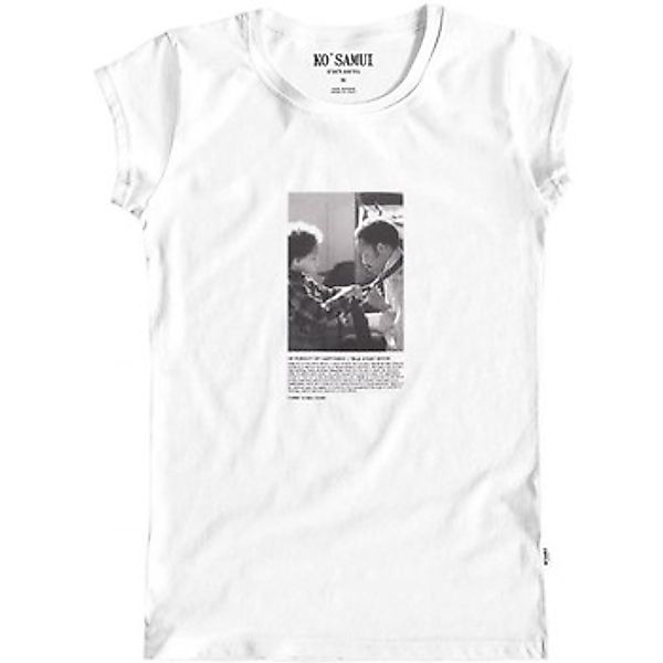 Ko Samui Tailors  T-Shirts & Poloshirts Pursuit Schwarz-Weies T-Shirt Wei günstig online kaufen