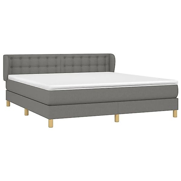 vidaXL Boxspringbett mit Matratze Dunkelgrau 180x200 cm Stoff 3127142 günstig online kaufen
