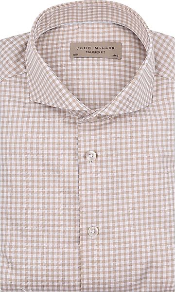 John Miller Hemd Kariert Beige - Größe 44 günstig online kaufen