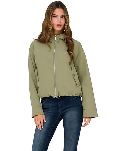 ONLY Kurzjacke Schlichte Damenjacke mit Kapuze und Reißverschluss günstig online kaufen