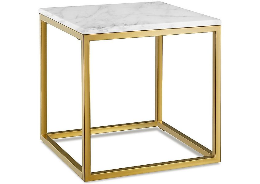 tectake Beistelltisch Couchtisch Marmor Alysia, 45 x 45 x 47,5 cm, Belastba günstig online kaufen