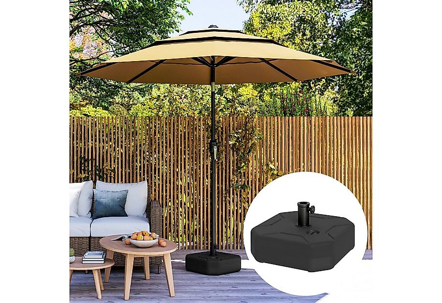 Outsunny Schirmhalter bis 25 kg befüllbar, Quadratisch, für Balkon, Terasse günstig online kaufen