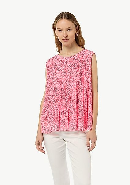 comma Blusentop Bluse Plissierte Chiffonbluse günstig online kaufen