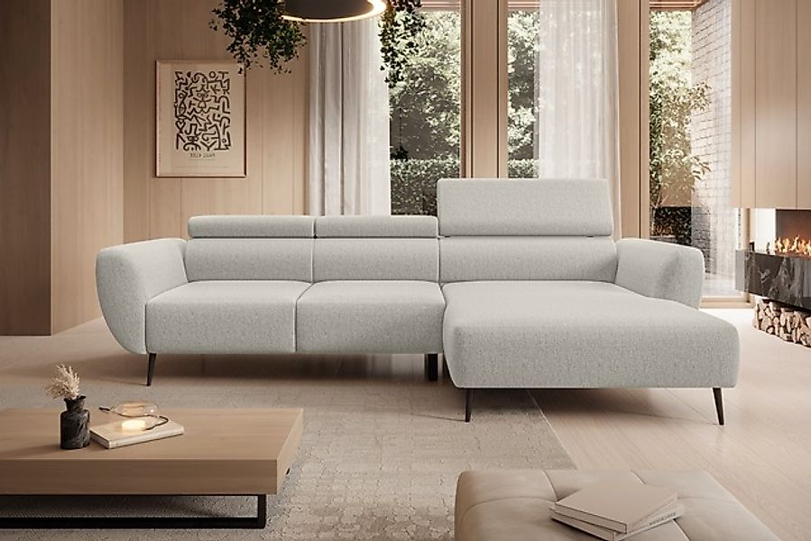 WERK2 Ecksofa »Alisson, mit elektrischer Sitztiefenverstellung, L-Form, Bre günstig online kaufen