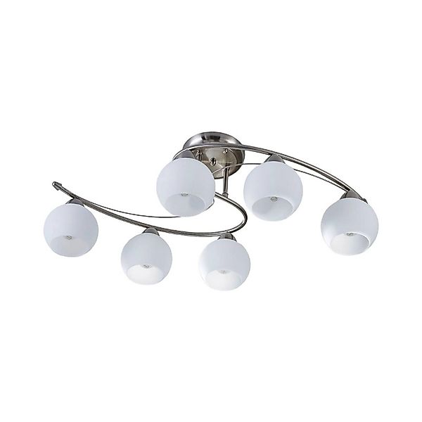 Lindby Deckenlampe Svean 9620766 Modern in Alu aus Glas 6-flammig E14 Wohnz günstig online kaufen
